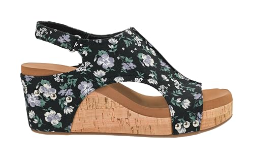 Image of Corkys Footwear Womens Carley Wedges, Featuring Corkys EVA Foam Cushioned Insoles, A 2.5 Inch Heel, Lightweight For All Day Wear, And Hook And Loop Closure