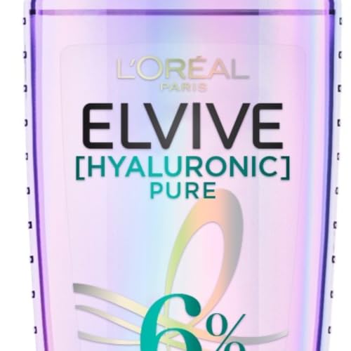 L'Oréal Paris Elvive Siero Cute Anti-Sebo, Per Cute e Radici Grasse, Azione Purificante, Cute Pulita Fino a 72h, Con Acido Salicilico e Acido Glicolico, Hyaluronic Pure, 102 ml