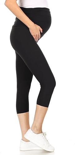 Leggings Depot - Leggings de maternidad para mujer, sobre el vientre, mallas de yoga casuales para embarazo