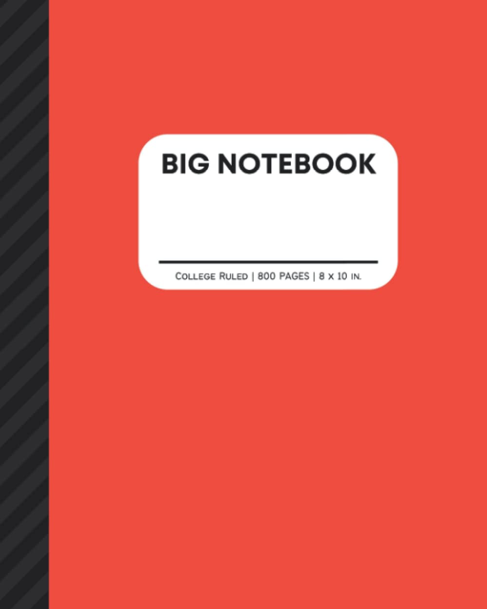 Big Notebook 800 Pages: College Ruled Giant Huge Notebook | Extra Large All-Purpose Composition Notebook | 8x10 in, Red