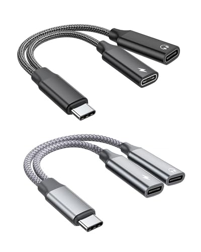 Xueniu Cable divisor USB C de 2 puertos macho a doble USB hembra, adaptador de cargador multifuncional de doble puerto tipo C, cable divisor en Y compatible con Mac, Xbox One, PS5, laptop