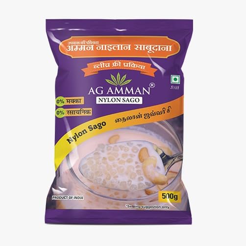 AG AMMAN Premium Nylon Sabudana/sago for Fasting/Upwas Tapioca Pearls Granules Sago for Fasting/Upwas - 500 GMS (B0CDGLPLGP) Amazon Price History, Amazon Price Tracker