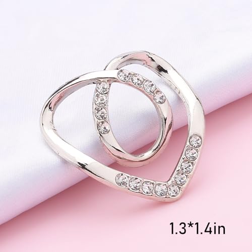 Image of Scarf Ring Clip for Women 4PCS T-Shirt Clips Metal Round T-Shirt Tie Ring Rhinestone Pearl Tshirt Clips Buckle Clothing Ring Wrap Holder