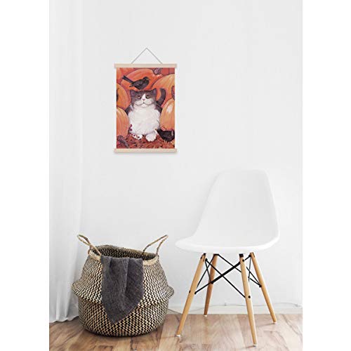 Wiwaplex Magnetic Poster Frame Hanger, 12” Wide Wooden Magnet Frames Hanger For Canvas Artwork Art Print Paper Map Family Kid Photo Picture Wall Hanging (12 Inch) #TOP4