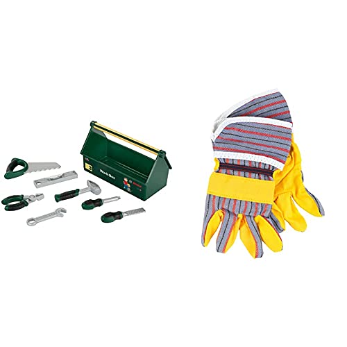 Theo Klein 8573 Bosch Werkzeug-Box I 7-teiliges Werkzeug-Set I Stabile Box mit Tragegriff 30,25 x 14 x 17,25 cm & Bosch…