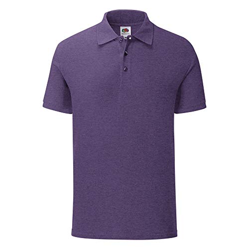 Fruit of the Loom - Polo da uomo in piqué - Viola - S