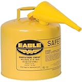 Eagle 5 Gallon Type I Yellow Safety Gas Can for Diesel with Flame Arrester,...