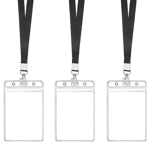 KINGSUM Cordão de cruzeiro com conjuntos de porta-identidade - Cordão de identificação plano com sup