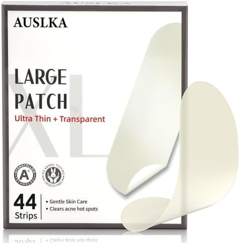 AUSLKA Blemishes Patches - 44 Strips, Hydrocolloid Dots - Large Blemishes Patch - Blemishes Stickers - Zit Breakouts - Suitable for Larger Area Outbreaks