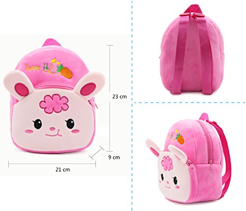 Elonglin Mochila de Criança Pequena Fofinha de Pelúcia Animal Cartoon Mini Bolsa Infantil para Menin