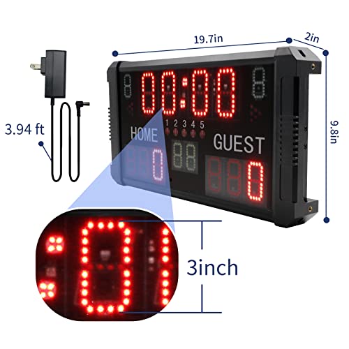 Yz Professional Alluminum Electronic Basketball Scoreboard, 12/14/24/30 Shot Clock Digital Scoreboard With Remote, Countdown Timer Clock Score Keeper For Multisports Indoor #TOP5