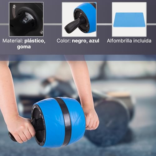 Rueda Abdominal Antideslizante para Ejercicio: Rodillo de Masaje Muscular y Entrenamiento en Casa – Máquina de Pilates y Fitness – SPRINGOS - imagen 2