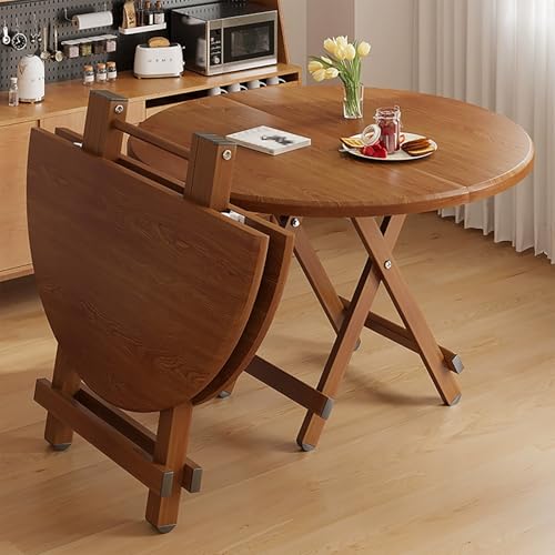 Table de cuisine ronde en bois pour repas conviviaux en petit comité - 8