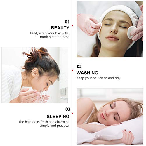 Beaupretty Touca de banho reutilizável, grande touca de banho ajustável com camada dupla à prova d'