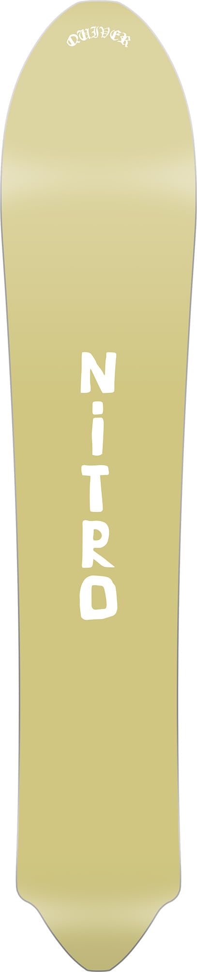 Nitro Herren Snowboard POW Board ´25, Quiver Series, Pintail, Flat-Out-Camber, Backcountry, Wide Tapered, 3D Surf-Tech