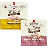 Primal Freeze Dried Cat Food Nuggets, Rabbit 5.5oz & Turkey 5.5oz, Premium, Healthy, Grain Free, High Protein Raw Cat Food with Probiotics - Thanksgiving & Christmas Holiday Bundle
