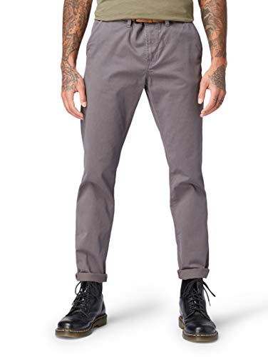 TOM TAILOR Denim Herren Slim Fit Chino Hose mit Gürtel 10383 - Eiffel Tower 32W / 32L