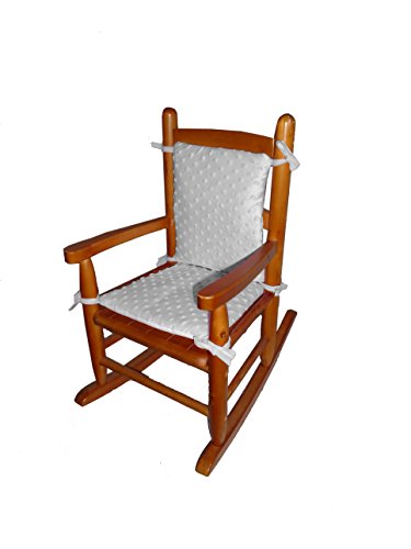 Baby Doll Bedding Heavenly Soft Child Rocking Chair Cushion Pad Set, White (Chair Is Not Included With The Product) #TOP1