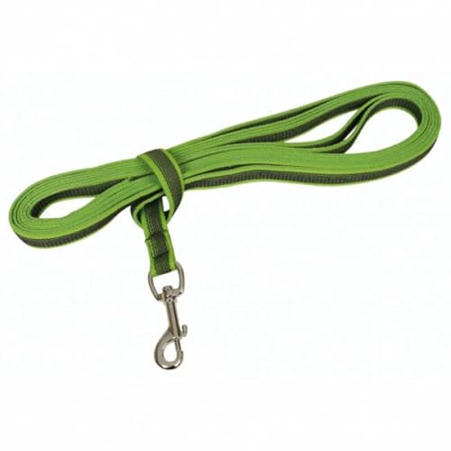 Polytrans Laisse Longe Anti-dérapante Verte Gommelaisse™ pour Chien 5 m