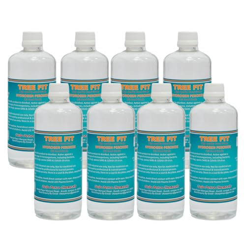 Image of Hydrogen Peroxide 3% Food Grade Cleaner for Household Cleaning, Hydroponics, Gardening & Farming Use (500 X 8 = 4000 ML)