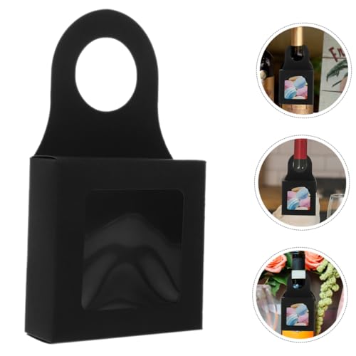 Bouteille de vin étui en papier kraft TOPBATHY et coffret vin rouge pour rangement de cave - 4
