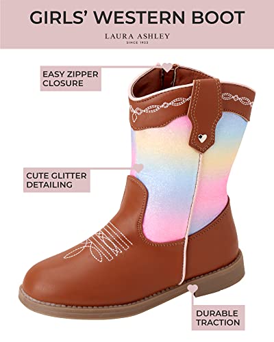Laura Ashley Cowgirl Boot - Western Country Cowboy Boots for Girls (sizes: 5-10 Toddler / 11-13 Little Kids / 1-4 Big Kids)2