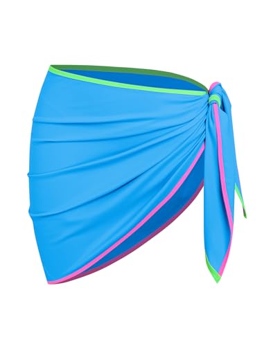 Image of ZAFUL Women Beach Sarong Bathing Suit Wrap Skirt Textured Bikini Swimsuit Cover Ups for Swimwear