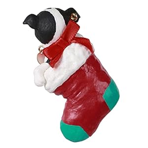 Hallmark Keepsake Christmas Ornament, Year Dated 2021, Puppy Love Boston Terrier Hallmark Keepsake Christmas Ornament Year Dated 2021 Puppy Love Boston Terrier