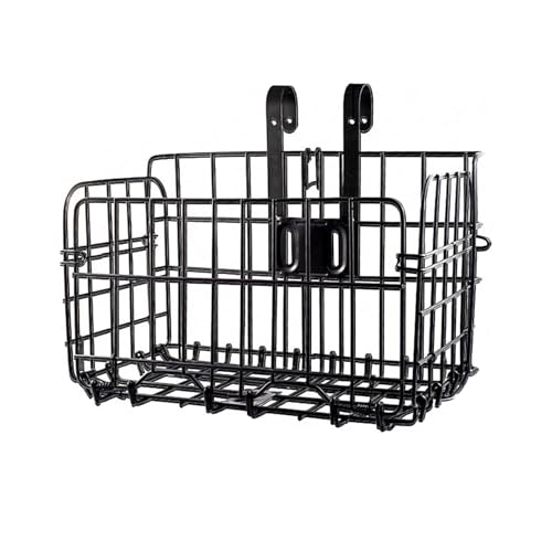 Folding Metal Wire Bicycle Basket - Easy Install Foldable Front Cargo Rack