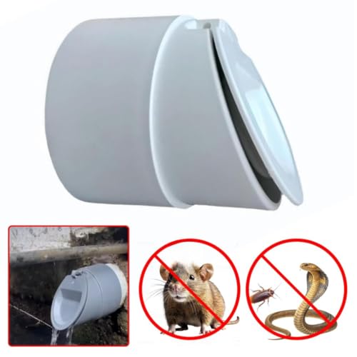 Image of RSP 3 inch(90MM) NRV PVC Flip Valve, White Drain Pipe Fitting, Cap for preventing or no Entry Rats, Insects. etc Rat protection for home (SIZE 3 inch) trap for drainage pipes (FOR 90MM SIZE ONLY)