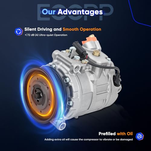 Image of ECCPP AC Compressor for BMW 325i 325i 328i 330i 2006-2007 | for BMW M5 M6 5.0L 2006-2010 for BMW 528i Z4 3.0L for BMW M3 4.0L 2008-2013 Fast Cooling AC Compressor with Clutch