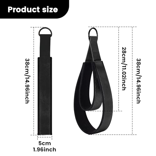 2PCS Comfortable Enhanced Thickness Pilates Double Loop Strap - D-Ring Strap for Home Gym & Yoga Workout Accessories - Image 3