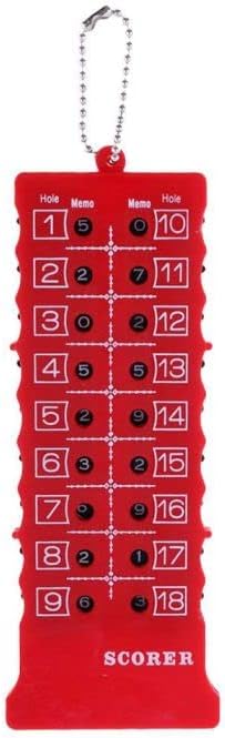 Golfoy18 Hole Red Manual Golf Scorer