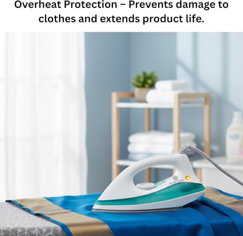 Image of Phuket Dry Iron 1000 watts | Premium Press | Electric iron for clothes | Anti Bacterial German Coating Technology | Powerful Heating | Perfect for gifting | Premium Iron | Green