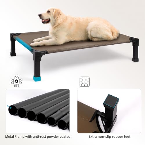 Panier surélevé pour chien marron de 51 cm par Heeyoo - 4