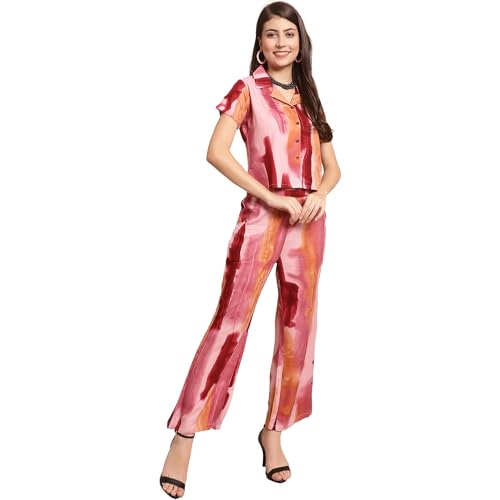 Image of Claura Black Rayon Co-ords Set for Women /Cord Set for Women