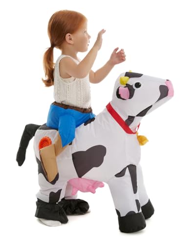 Disfraz inflable de vaca para niño pequeño miniatura 1