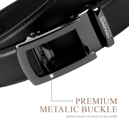 Image of HAMMONDS FLYCATCHER Genuine Leather Belt for Men - Perfect for Formal and Casual Wear - Adjustable Waistband up to 46 Inches - Autolock Belt for Formal and Casual Wear