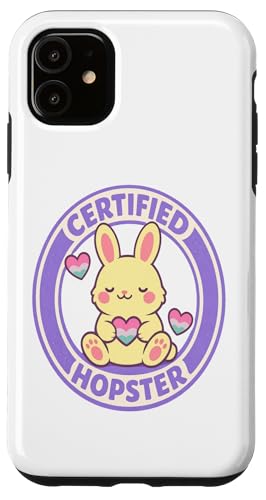 Certified Hopster Cute Bunny Pride Pastel Heart Graphic Tee �X�}�z�P�[�X iPhone 11 �p