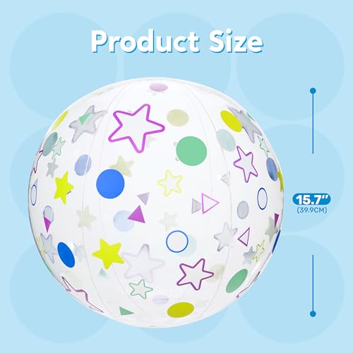 Miniatura 6 de Syncfun 2 Pelotas De Agua Hinchables, Pelota De Playa, Pelota De Agua Para Niños Y Adultos, Juguete De Fiesta De Verano En La Piscina