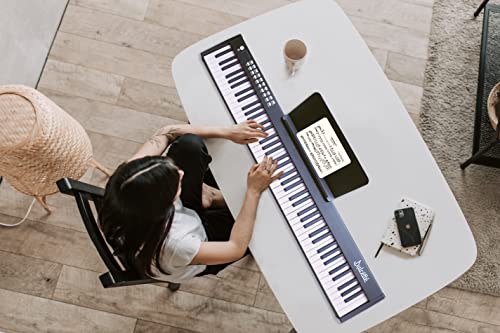 Dulcette Dc11 61-Key Portable Piano Keyboard | Built-In Speakers | Semi-Weighted Keys | Sustain Pedal Midi/Usb | Electric Keyboard Piano 61-Keys | Music Stand | Free Carrying Bag #TOP6