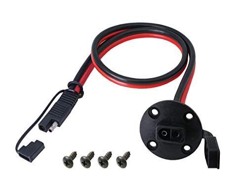 CERRXIAN 60cm 10 AWG SAE to SAE 2 Pin Quick Disconnect with Cap Power Automotive Panel Extension Cable with Screw Holes for Solar Panels Battrey