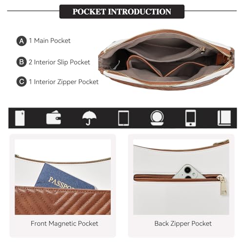 Image of GOIACII Crossbody Bags for Women Travel Purses Leather Handbags Medium Shoulder Bag with Adjustable Strap