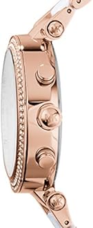 Michael Kors Watch for Women Parker, Chronograph Movement, MK5896 & Watch for Women Parker, Quartz Chronograph Movement, 39 mm Rose Gold Stainless Steel Case with a Acetate, MK5774
