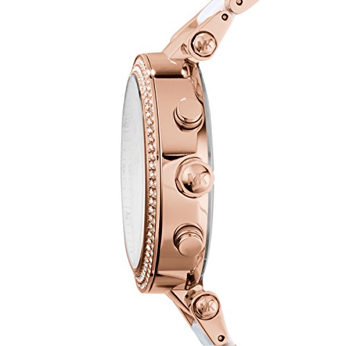 Michael Kors Watch for Women Parker, Chronograph Movement, MK5896 & Watch for Women Parker, Quartz Chronograph Movement, 39 mm Rose Gold Stainless Steel Case with a Acetate, MK5774