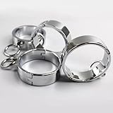 Metall Handschellen Fußbündeln mit O-Ring Bondage Set Sklaven Sexspielzeuge Für Männer Frauen (5.5cm+7cm)