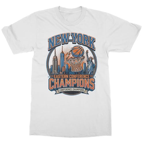New York 2026 Champions Eastern Basketball Tribute Unisex T-Shirt (White, X-Large)
