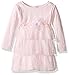 Youngland Baby Girls' Textured Knit to Tiered Mesh Dress, Pink, 12 Months