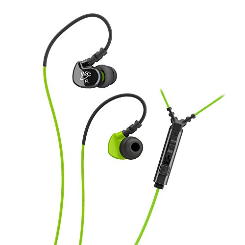 MEE audio Sport-Fi S6P Memory Wire In-Ear Headphones with Microphone, Remote, Volume Control