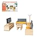 WOOMAX Möbelset Puppenhaus Holz Wohnzimmer (46469) 46 mm günstig Kaufen-WOOMAX Möbelset Puppenhaus Holz Wohnzimmer (46469)